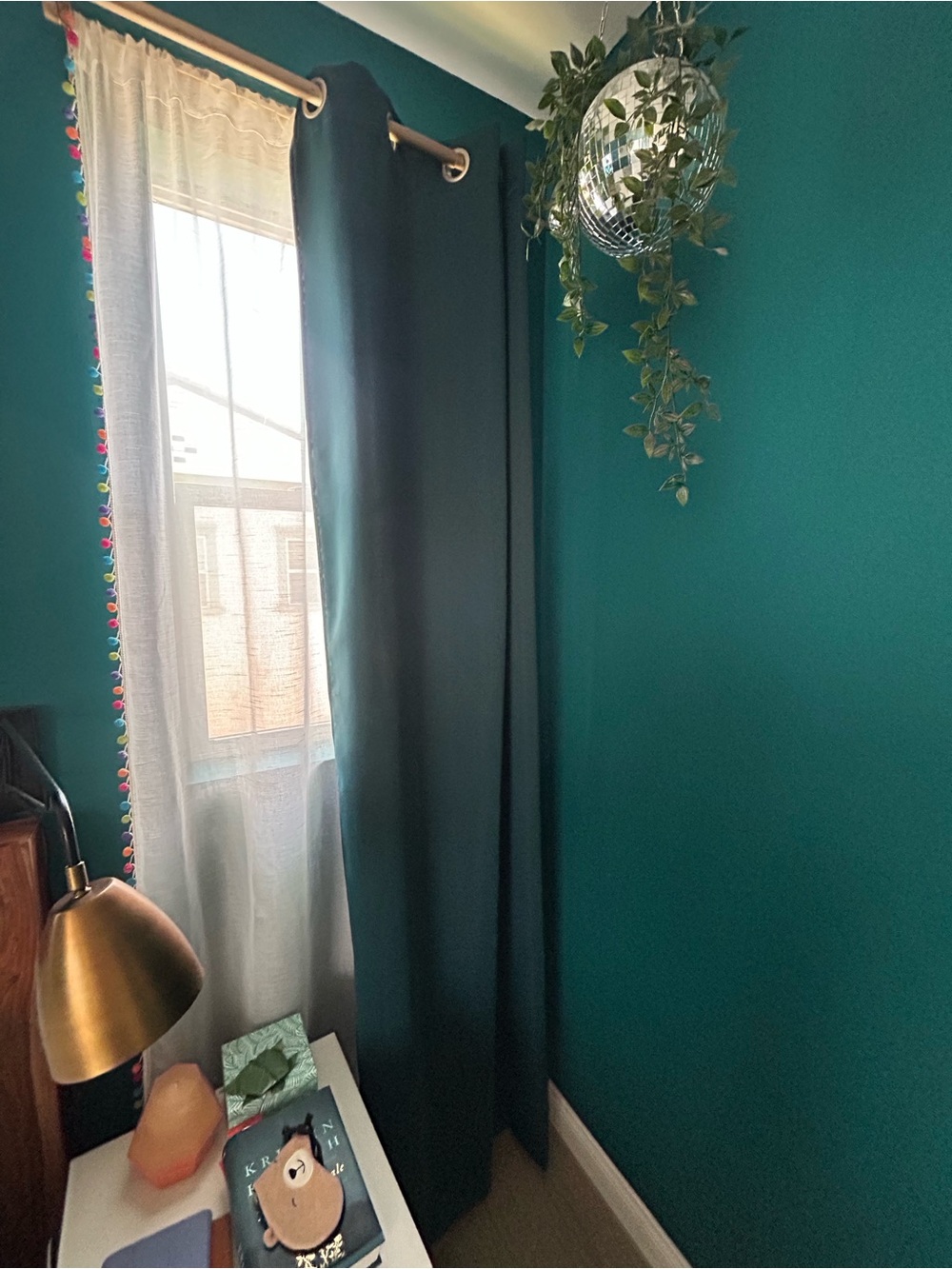 Room Essentials Dark Teal Blackout Curtain Panel - Dark Teal